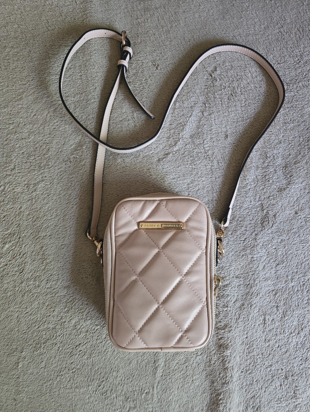 Poppy and Peonies The Quiltessential Crossbody Nude